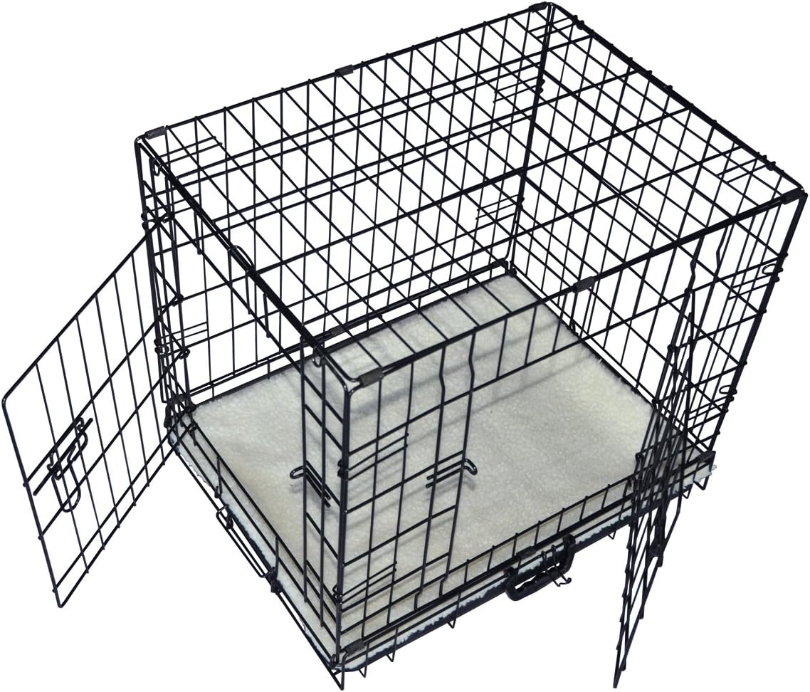 Cool Runners Tall Boy X-Large Wire Pet Crate 36" x 25" x 28" With Bonus Faux Sheepskin Mattress