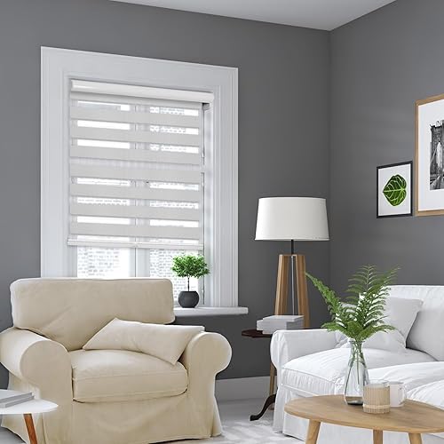 Miniatura 2 de CHICOLOGY Persianas de cebra personalizadas, persianas de cebra para ventanas, persianas de cebra para ventanas, persianas de cebra sin cordón,