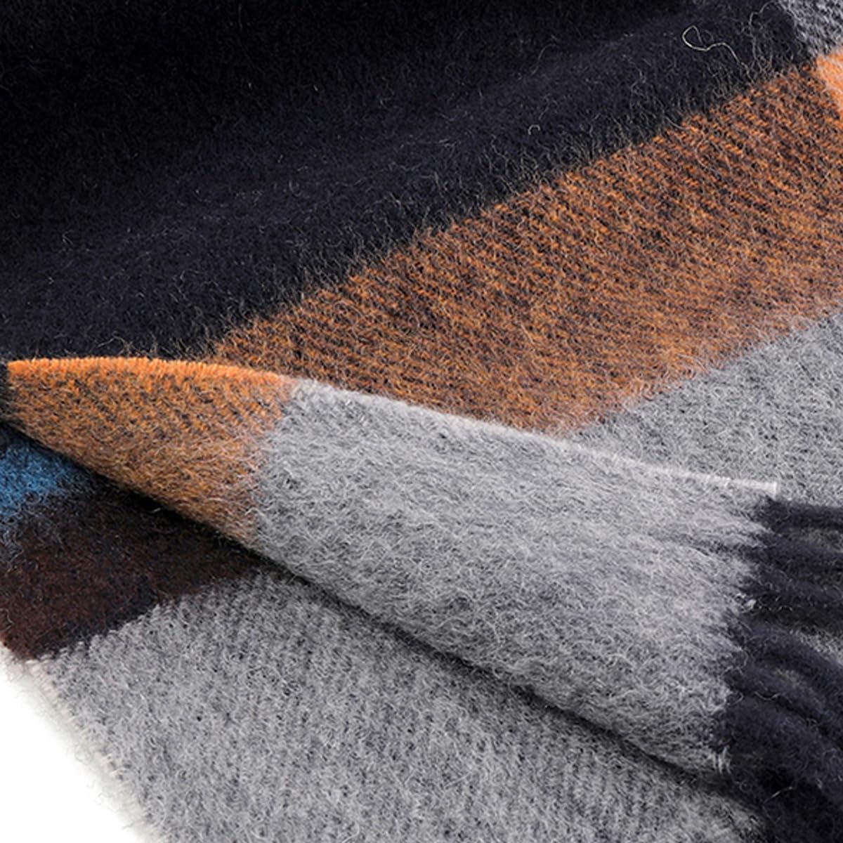 Winter Wool Plaid Scarf for Men,Women Fashion Tartan Wrap Checkered Scarves