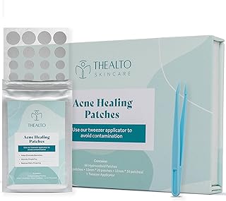 Parches faciales para curar el acné con pinza...