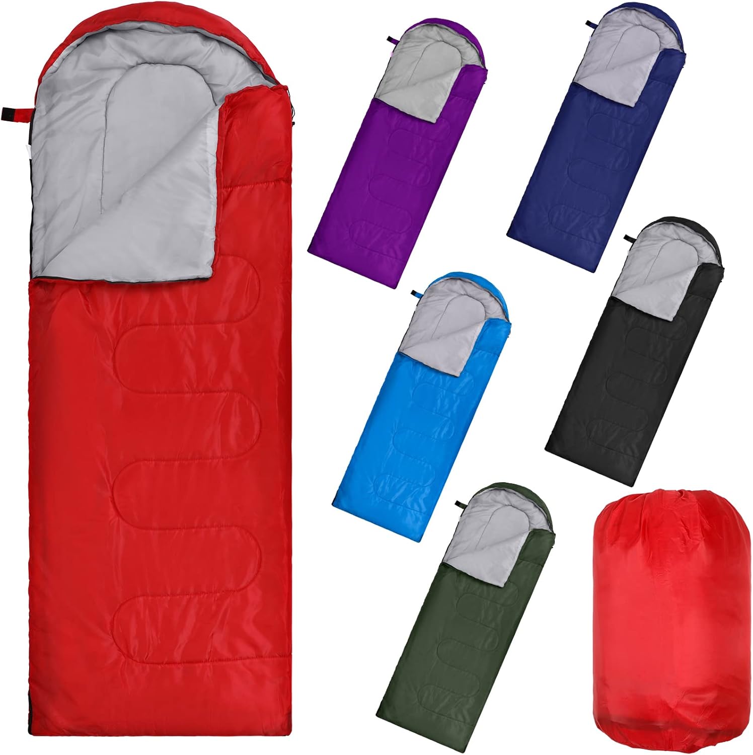 Macarrie 6-Pack Waterproof Sleeping Bags for Winter Homeless Donation