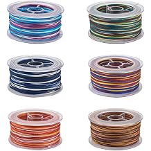 Cheriswelry 6 rulo Segment boyal  Polyester iplik 0.8mm  rg l  kordon i ili i makrome iplik kordon tak  yap m  i in