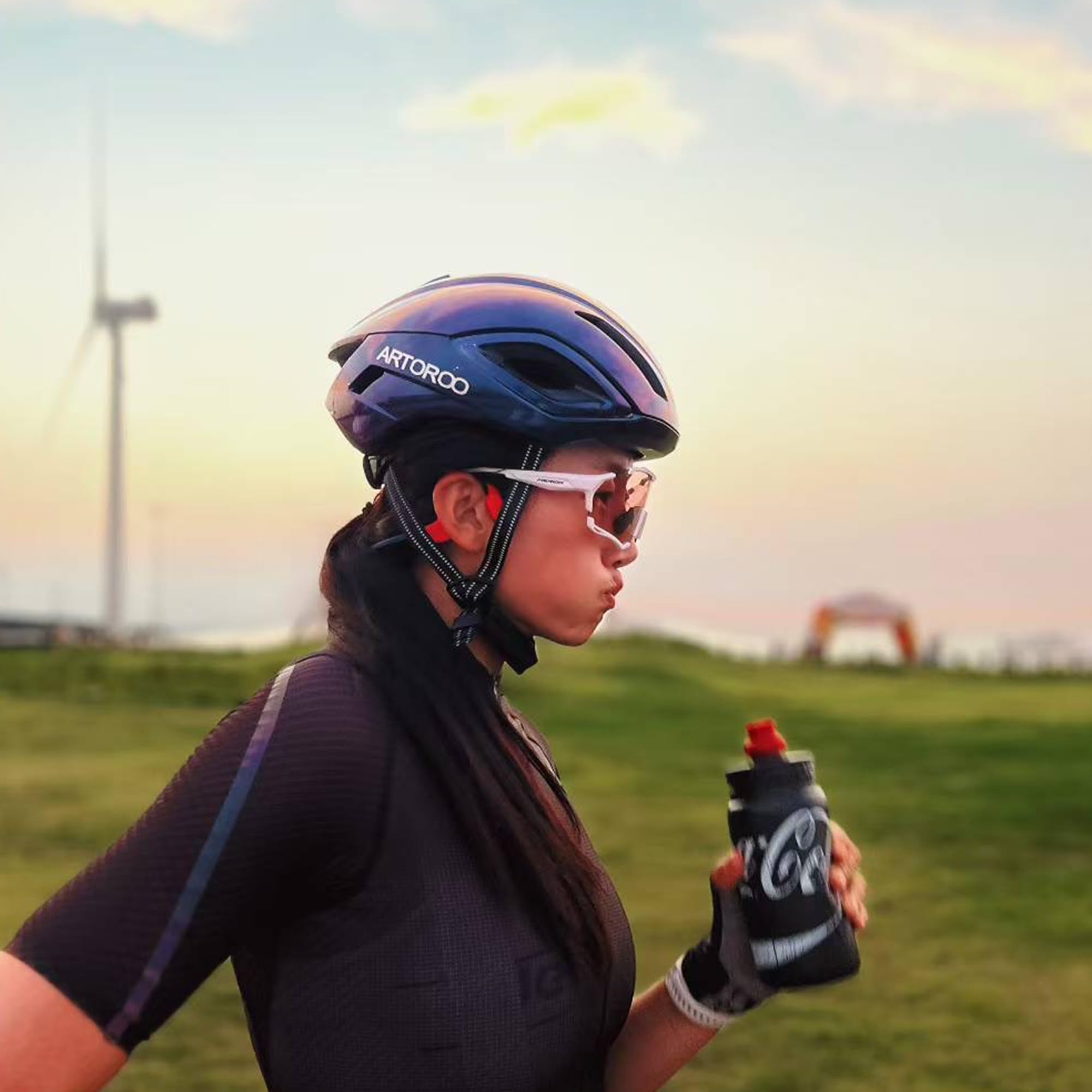 Rennradhelm für Erwachsene, für Herren und Damen, leicht, für Mountainbike, Rennrad, Fahrradhelm, verstellbar für Herren