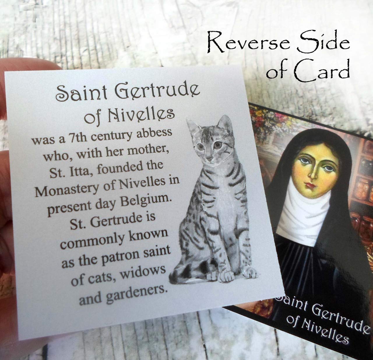 Buy St. Gertrude of Nivelles, Saint Gertrude Patron Saint of Cats. A ...