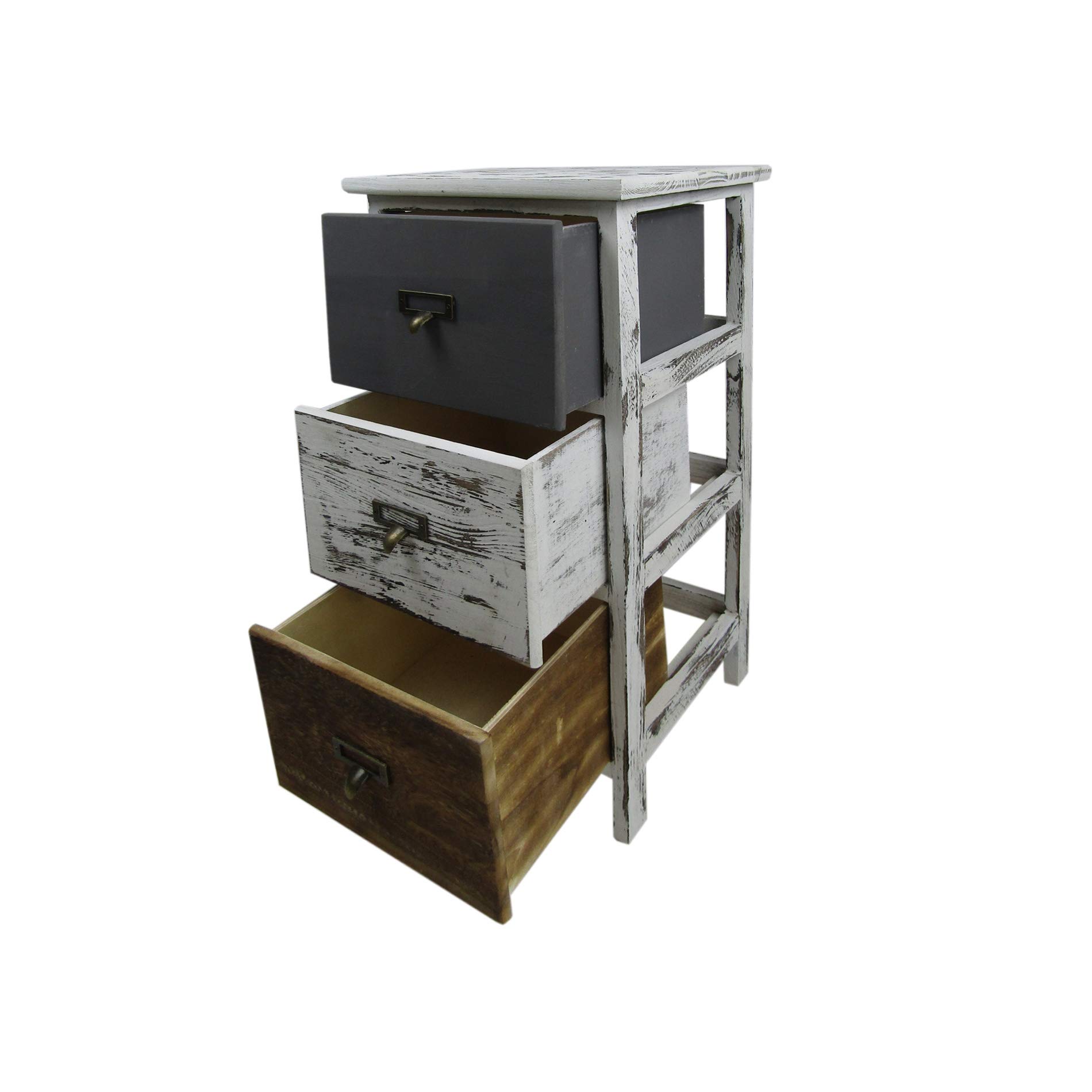 Comodino Vintage In Legno Con 5 Cassetti - Cassettiera Per Camera Da Letto O Bagno - Foto 7