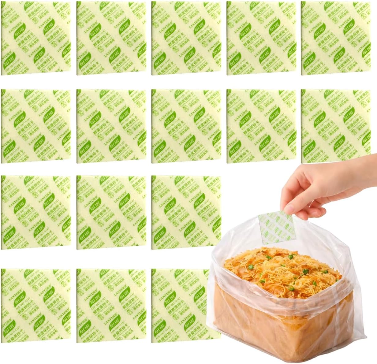Bread Freshness Pads – Mold Prevention & Shelf Life Extender for Homemade Bread, Cakes & Pastries – Food Grade Bakery Preserver (Medium Loaf 20pcs)