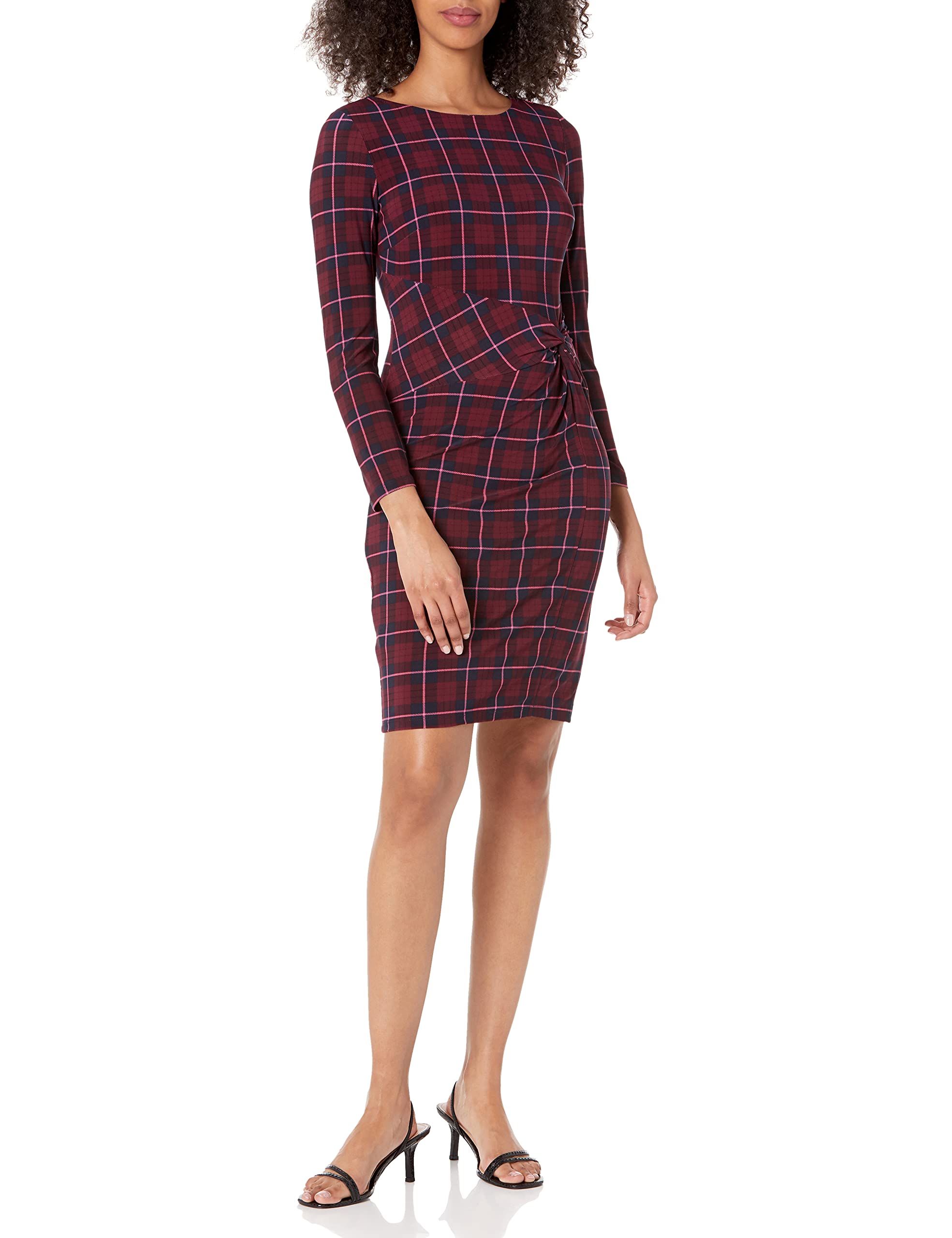 Tommy Hilfiger Women's Sheath Dress, Sky Captain/Black Cherr, 12