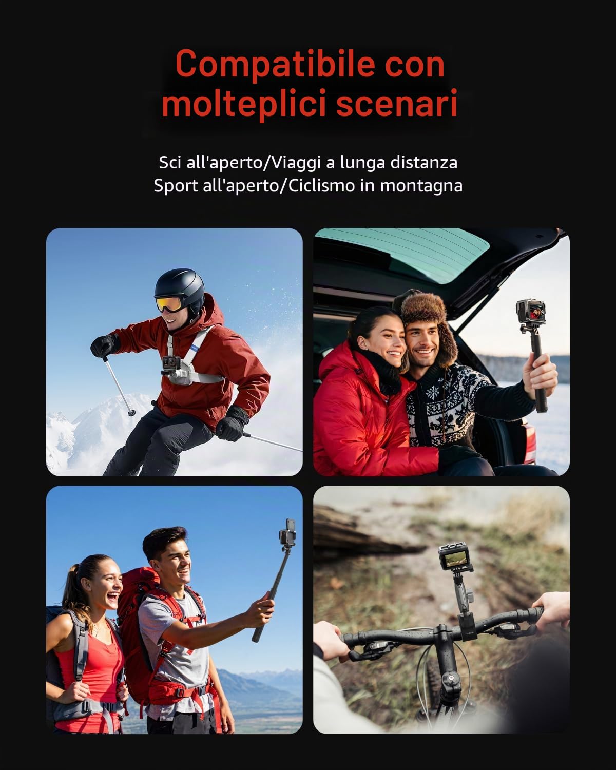 TELESIN Custodia protettiva in lega di alluminio per Insta 360 Ace Pro2/Ace Pro/Ace, custodia protettiva in metallo a sgancio rapido con vite da 1/4 di pollice e slitta per accessori