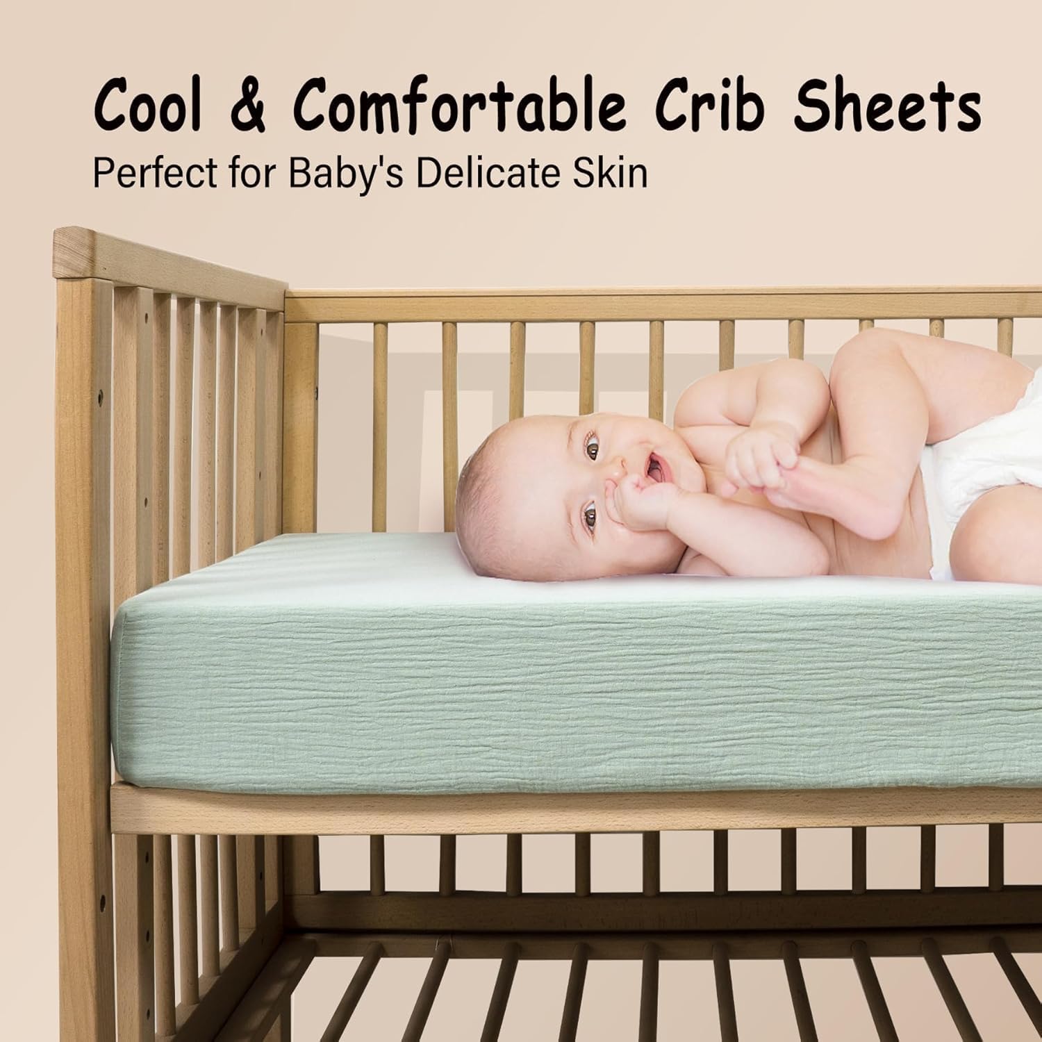 Ultra‑Soft Microfiber Toddler Sheet Set ‑ 3 Piece | Fitted + Flat + Envelope Pillowcase | Snug 28 x 52 in Crib Size | Hypoallergenic,Wrinkle‑Free| for Boys & Girls,(28" x 52" x 8") - Grey