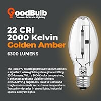 Vista 5 de GoodBulb Bombilla HID de sodio de alta presión de 70 W, base E26, ED17, código ANSI S62, 2000 K, color blanco cálido, acabado transparente, 24000