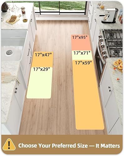 Miniatura 2 de Color G Kitchen Rug Set of 2 Piece Kitchen Runner Rug Non Slip Kitchen Floor Mats Cushioned Anti Fatigue Foam Kitchen Comfort Mats for Standing