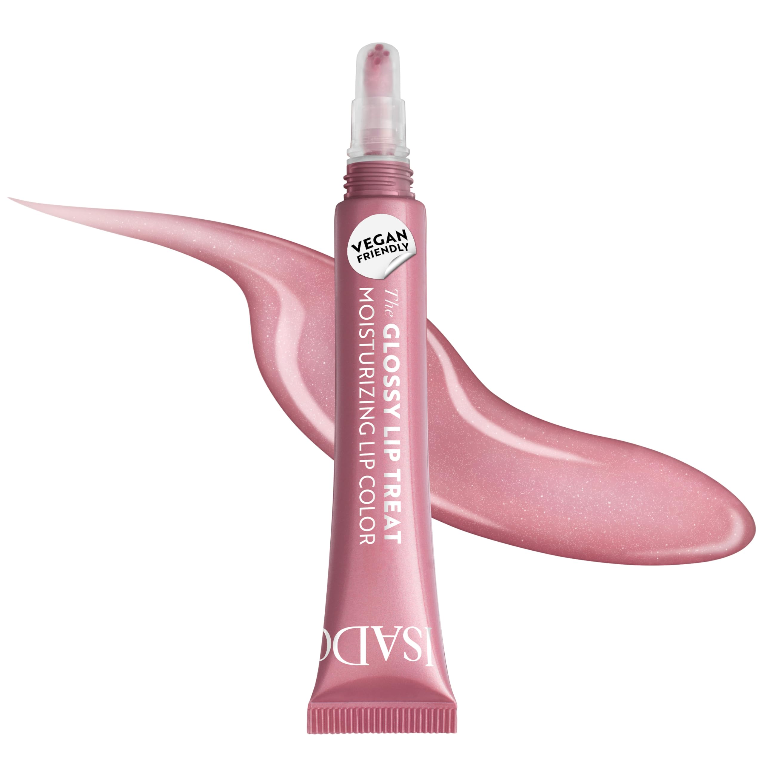 IsaDora Lucido Lip Treat Lip Gloss – Emolliente Nude Lip Gloss Effetto Idratante Gloss con acido ialuronico + Jojoba + Collagene –Trucco vegano, 56 Vintage Rose