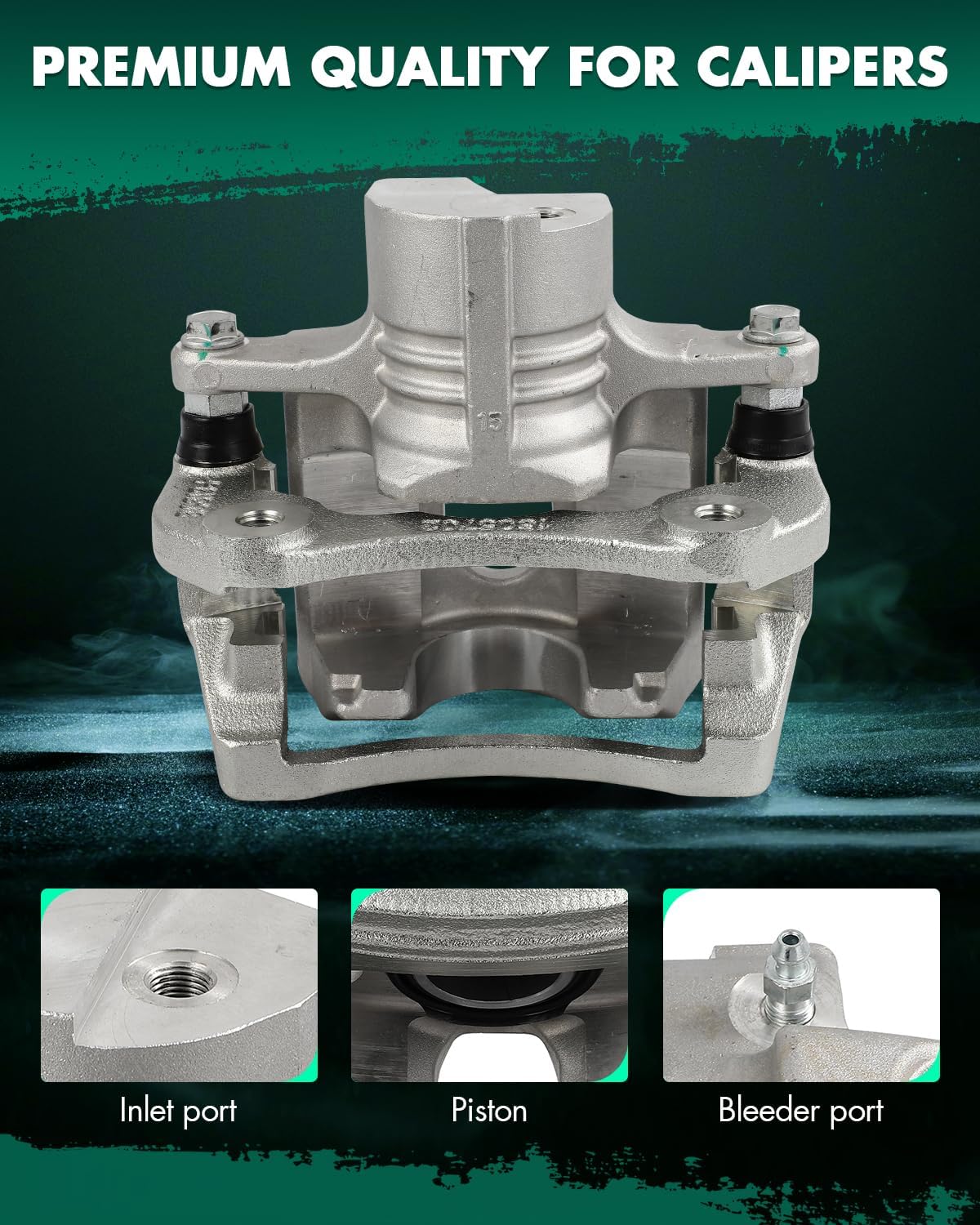 SCITOO Rear Left Brake Caliper With Bracket 18B5118 Compatible For Cadillac For CTS 2008-2013