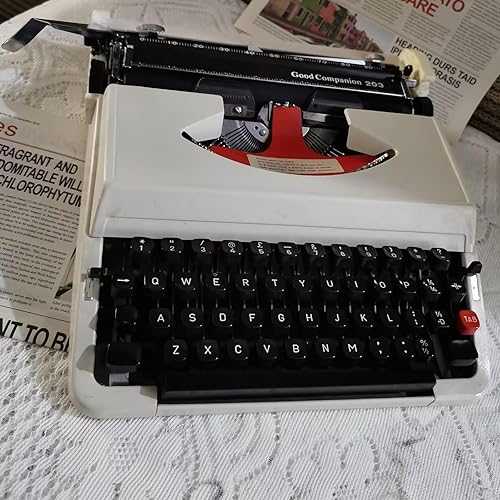 Miniatura 5 de Máquina de escribir manual antigua, estilo clásico y antiguo, máquina de escribir antigua para niños y adultos, regalo literario para escritores