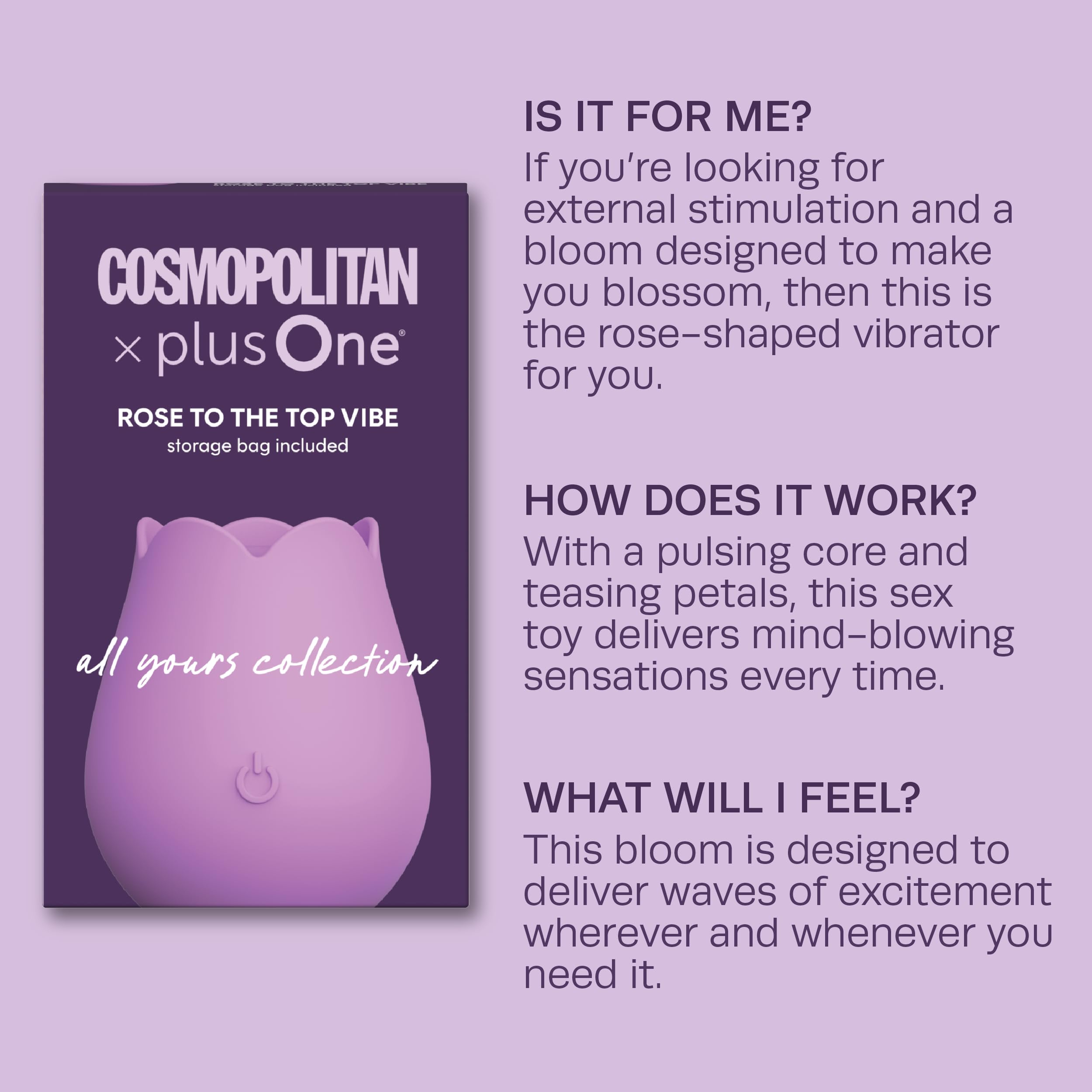 Amazon.com: Cosmopolitan x plusOne Rose to The Top Vibe Discreet Bullet  Vibrator, G Spot Vibrators Clitoral Stimulator with 10 Vibration Modes,  Waterproof Adult Sex Toy, External Stimulation Massager for Women : Health