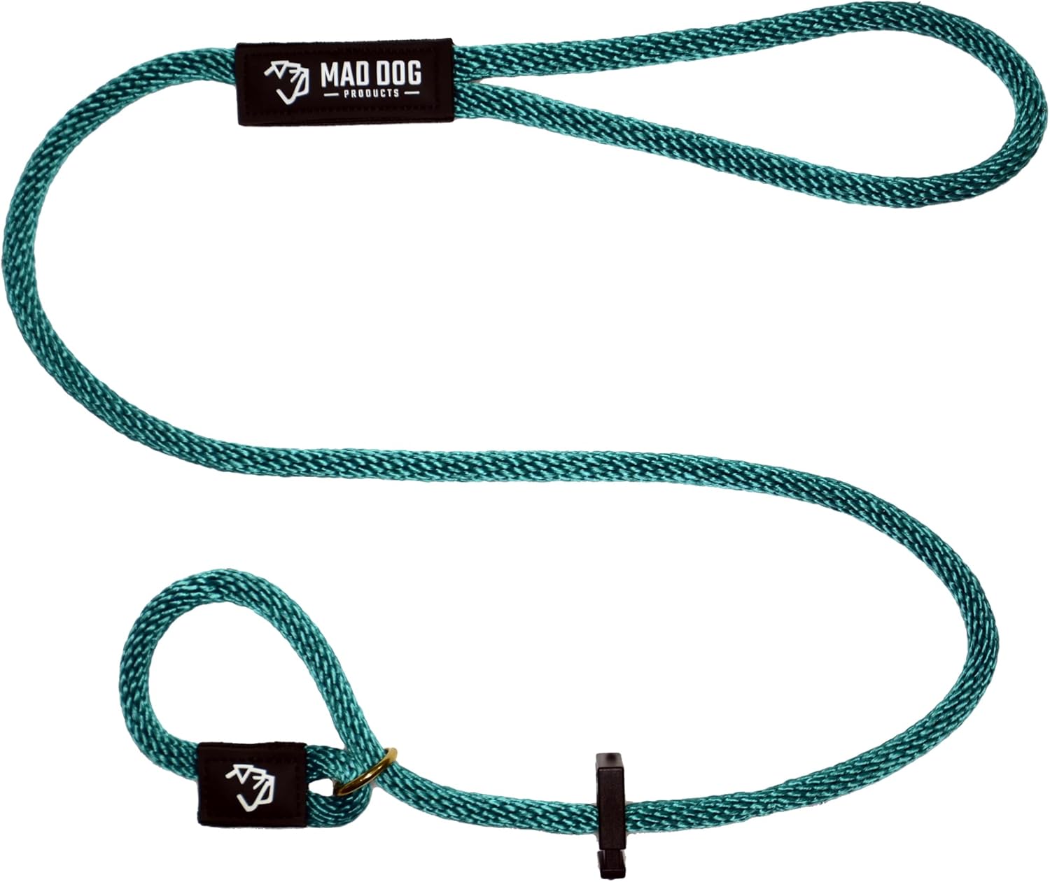 Mad Dog Products English Slip Dog Lead | 1/2 Inch x 6 Feet | Teal