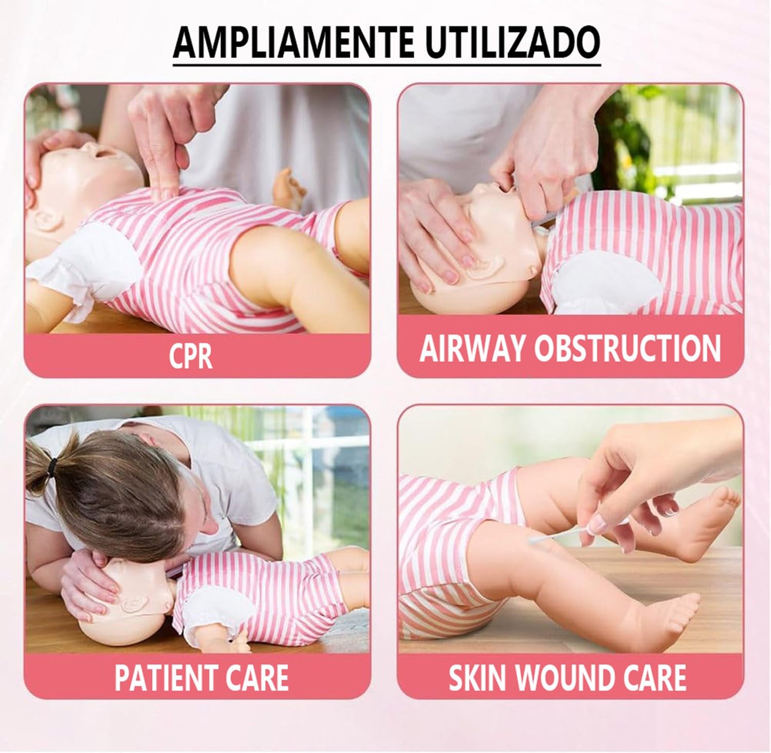 Professionelle Trainingspuppe Für Babys, Reanimationspuppe, Erste-Hilfe-Puppe Für Babys, Für Übungen Zur Atemwegsverlegung Und Rettungsmaßnahmen Im Notfall