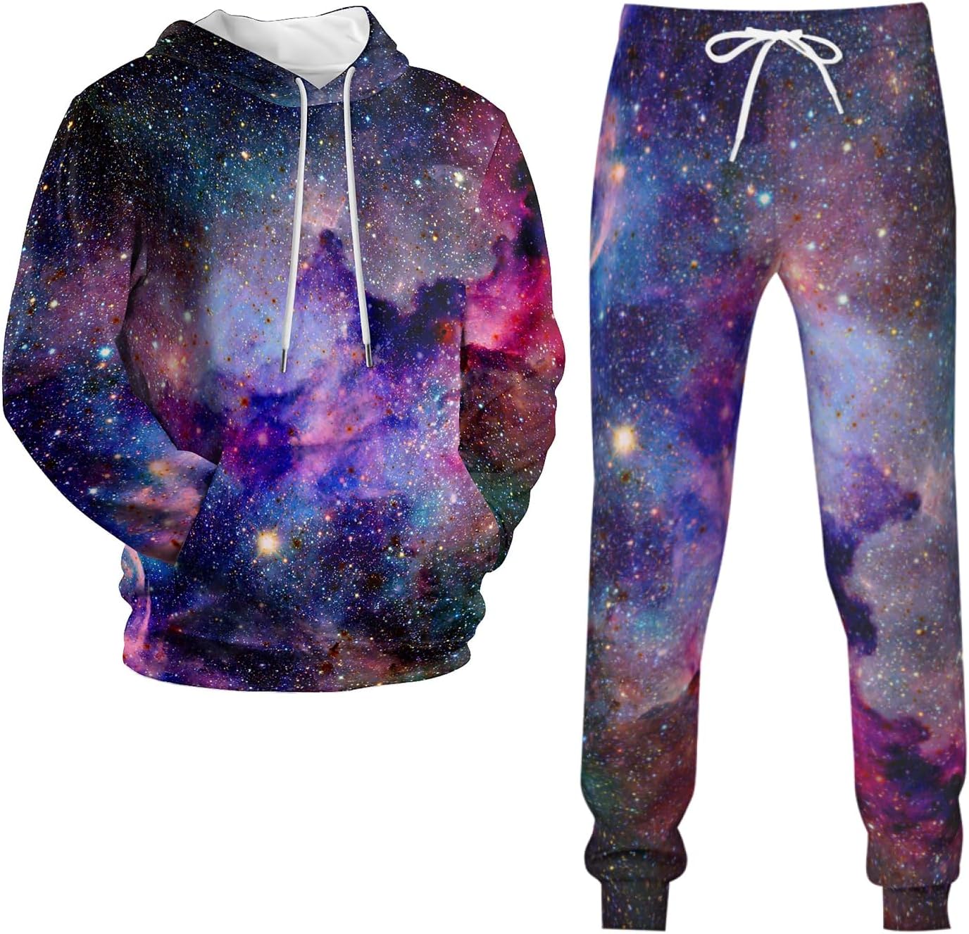 Black Forest Mens Hoodie Pant Set 3D Print Hooded Sweatshirt Sweatpant Suit 2 Piece Tracksuit Set for Women Youth