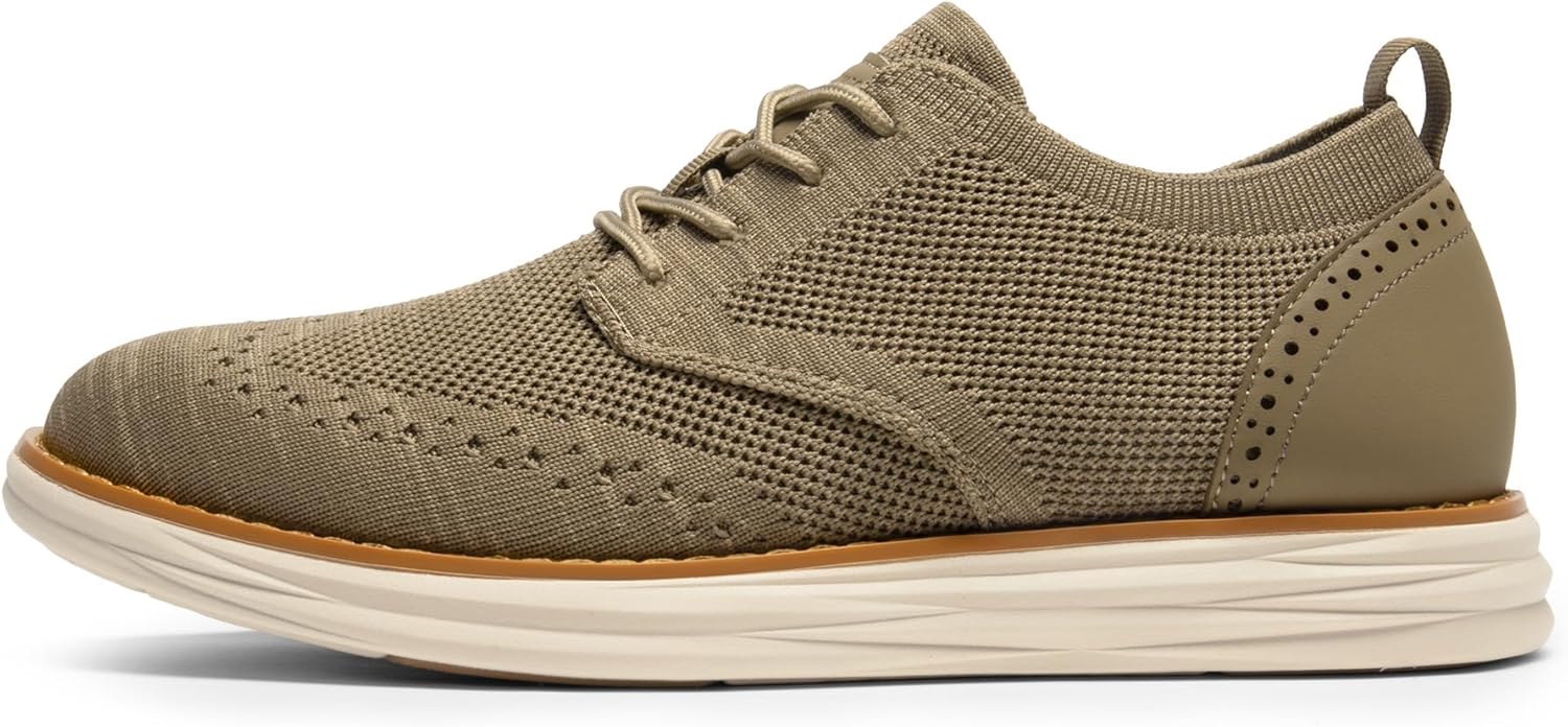 Bruno Marc Men's KnitFlex Craft Mesh Oxfords Sneakers Casual Dress Lace-Up Lightweight Walking Shoes - Image 3