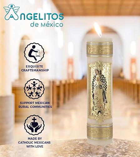 Miniatura 2 de Virgen de Guadalupe Vela Virgen de Guadalupe Vela de oración hecha a mano Vela Guadalupana