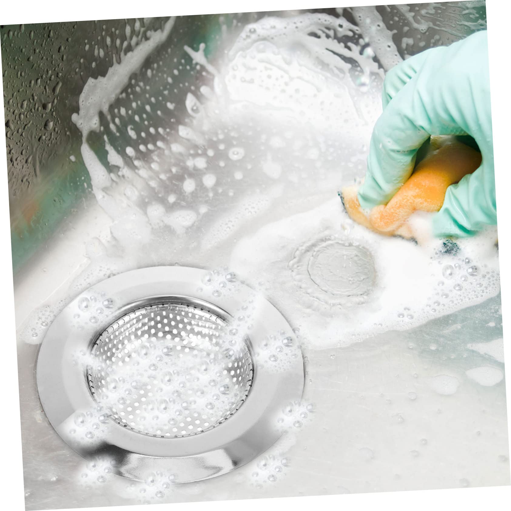 SHINEOFI 4 Sätze Abflusssieb Küchenspülen Filter Haarfänger Abflusskorb Für Waschbecken Badewanne Rostfrei Langlebig Einfach Zu Reinigen 2 Stück * 4