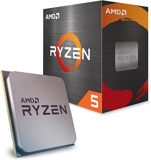 AMD 5000 Series Ryzen 5 5600 Desktop Processor 6 cores 12 Threads 35 MB Cache 3.5 GHz Upto 4.2 GHz AM4 Socket 500 Series Chipset (100-100000927BOX)