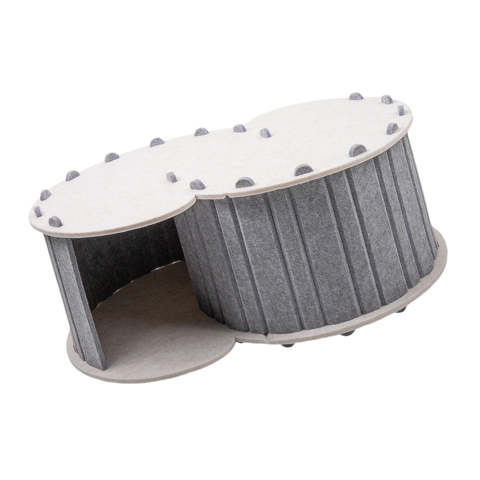 Túnel para Gatos, túnel Plegable extraíble, Cueva para Gatos, Nido de Fieltro cómodo para Gatitos, Cachorros, Conejos, Mascotas pequeñas