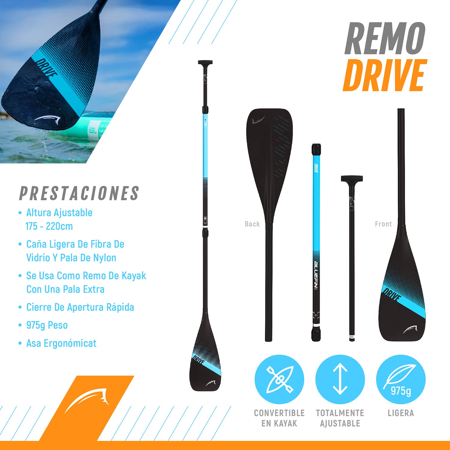 Tabla de Paddle Surf Hinchable Bluefin Cruise 9'8 / Tabla de Sup para Adultos y Niños/Sup Bluefin Cruise/Portátil y Fácil de Transportar/Incluye Accesorios para Tabla de Padle Surf