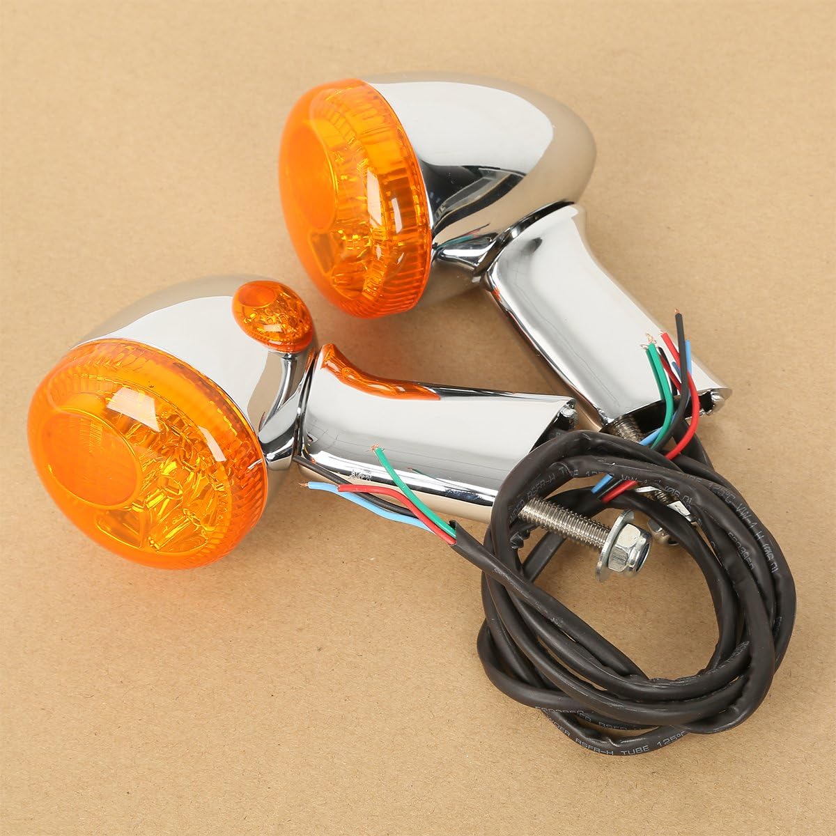 XMT-MOTO Rear Turn Signals Indicators LED Lights Kit Fit for Harley Davidson XL883 XL1200 Sportster 1992-Later(Amber Light/Orange Lens)