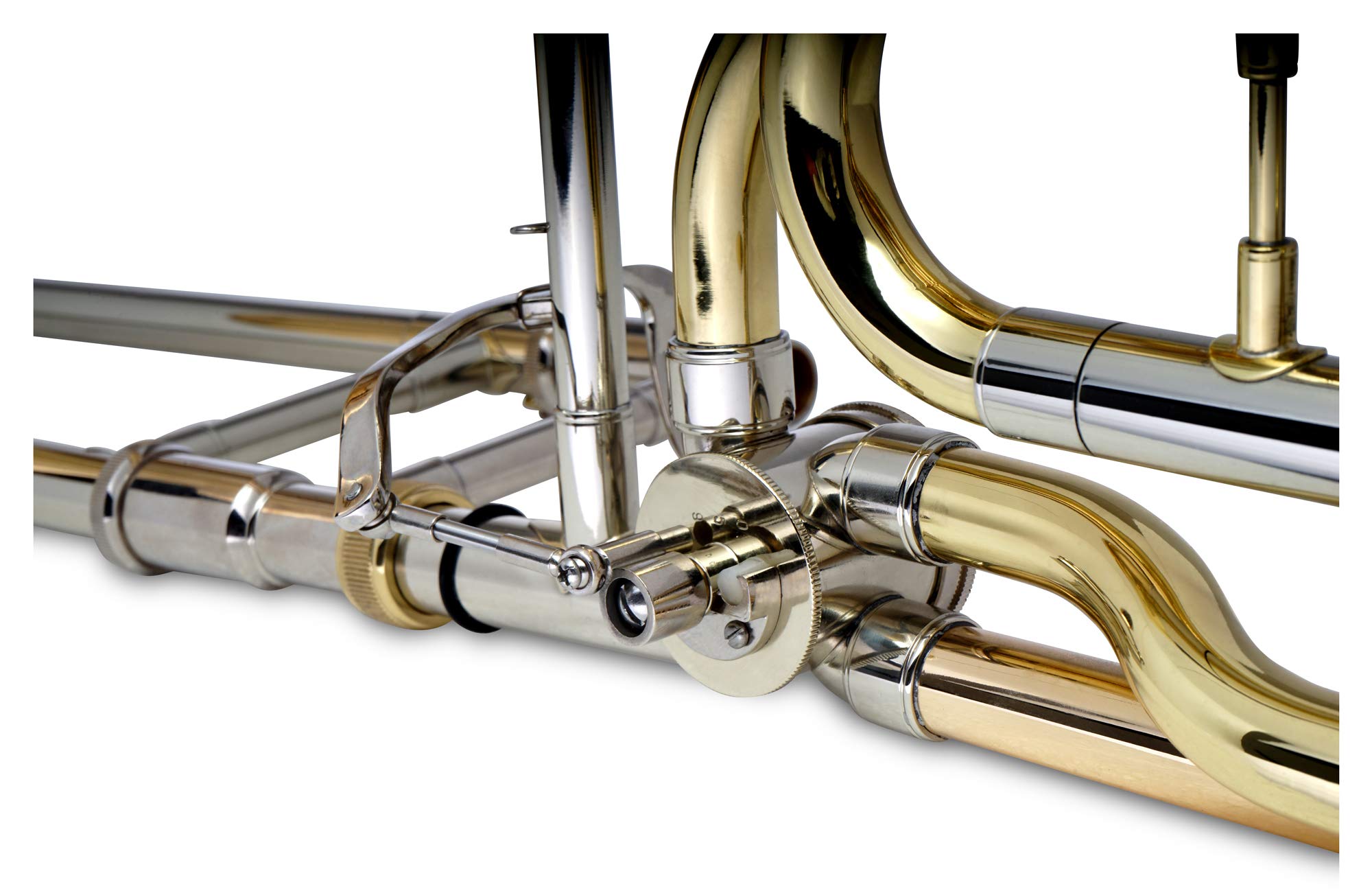 Classic Cantabile Brass QP-42 Trombone Quart - Accordage : Bb/F - Pavillon en laiton doré - Coulisse intérieure en maillechort - Pavillon : 215 mm - Perçage : 13,89 mm - Inclus embouchure et étui