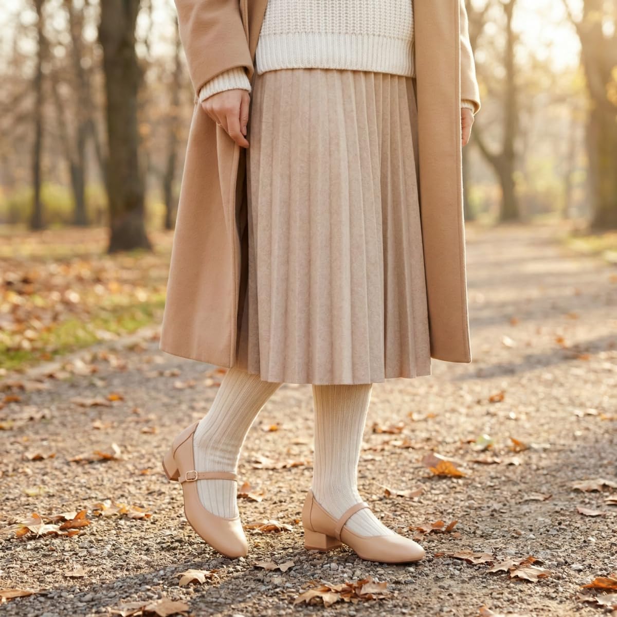 Mary Jane Shoes Women Low Heels Dress Shoes Pumps Low Heel 2 Inch Chunky Heel Mary Janes Pumps with Adjustable Ankle Strap for Women Dressy Casual - Image 3