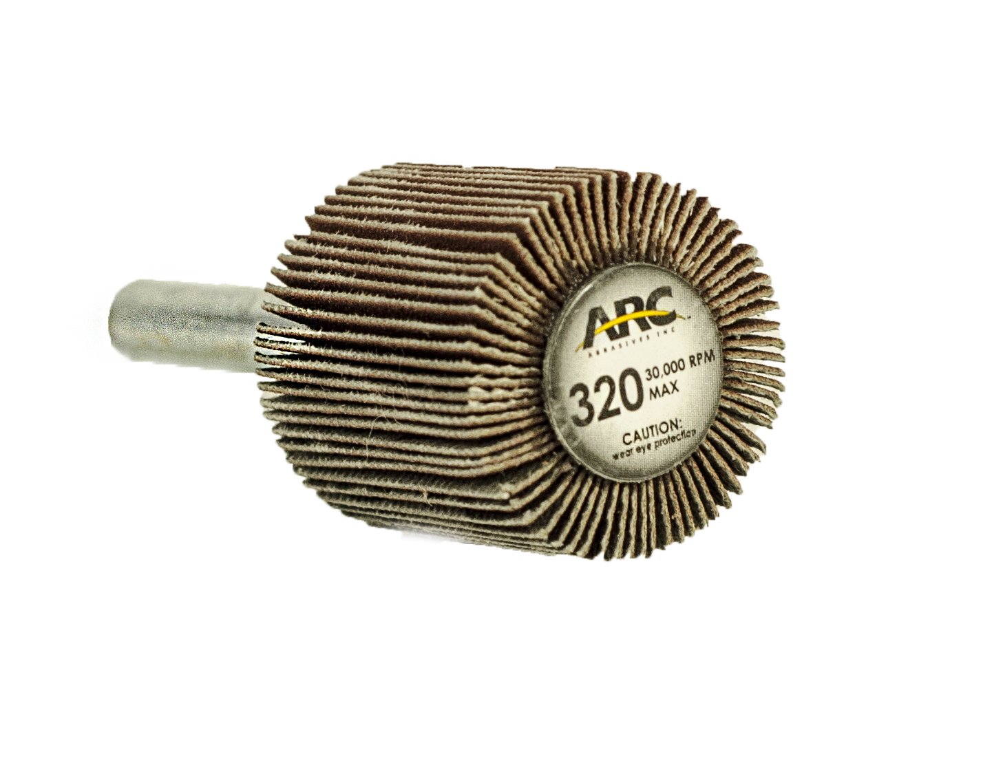 11178 Mounted Shank Flap Wheels, 320 Grit, 1-Inch x 1-Inch x 1/4-Inch Shank, 10-Pack