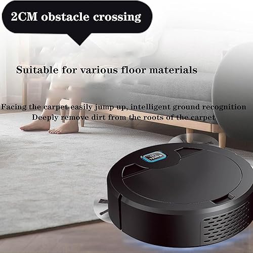 Miniatura 5 de Robot aspirador 3 en 1, robot limpiador inteligente de barrido, aspiradora duradera con carga USB, aspiradora robótica delgada multifuncional, robot
