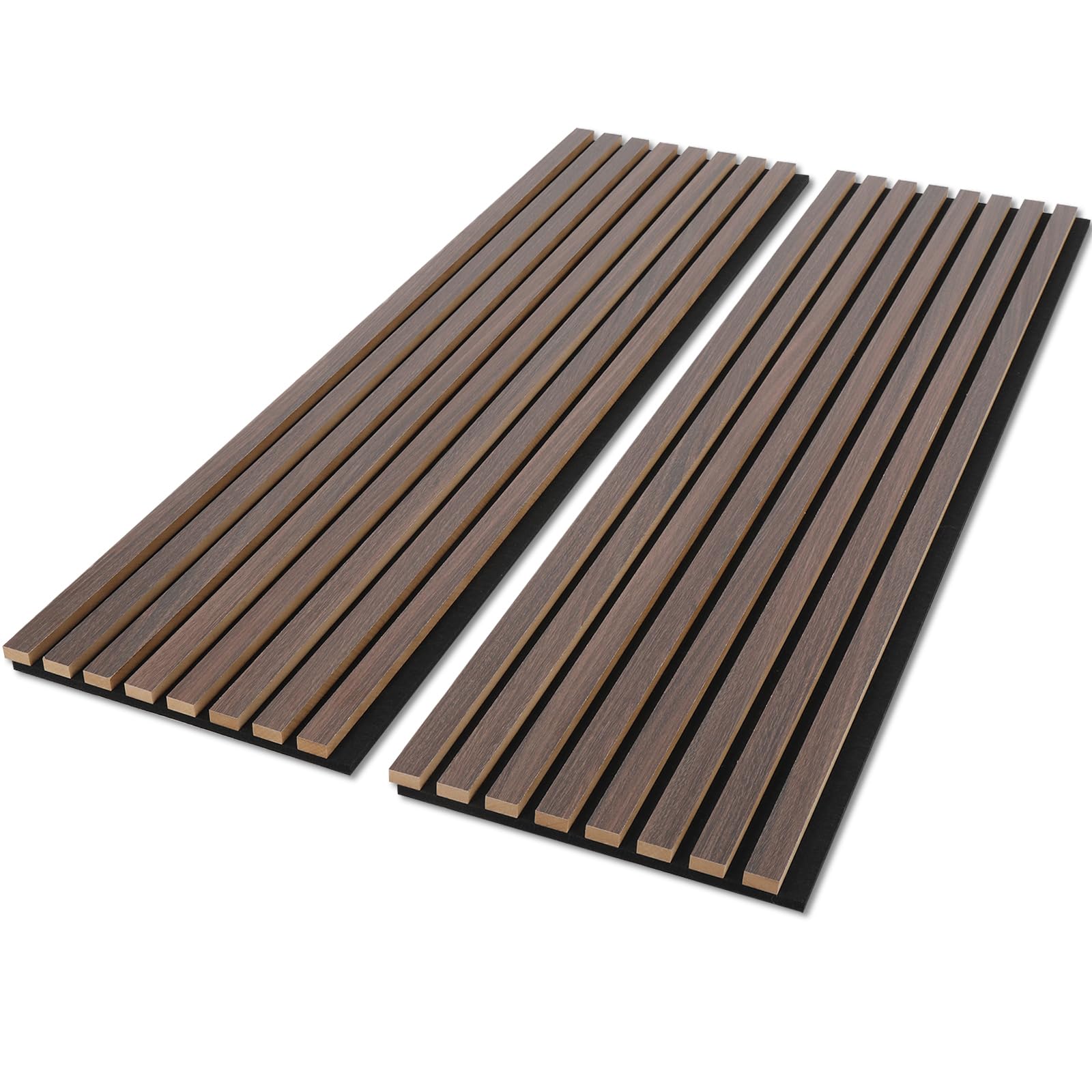 Evenreach Acoustic Wood Wall Panels,2 Pack Soundproof Wall Panels,Wood Slat Acoustic Panels for Wall Decor,3D Wood Slat Wall Panels,Natural Walnut, 47.2” x 12.6”