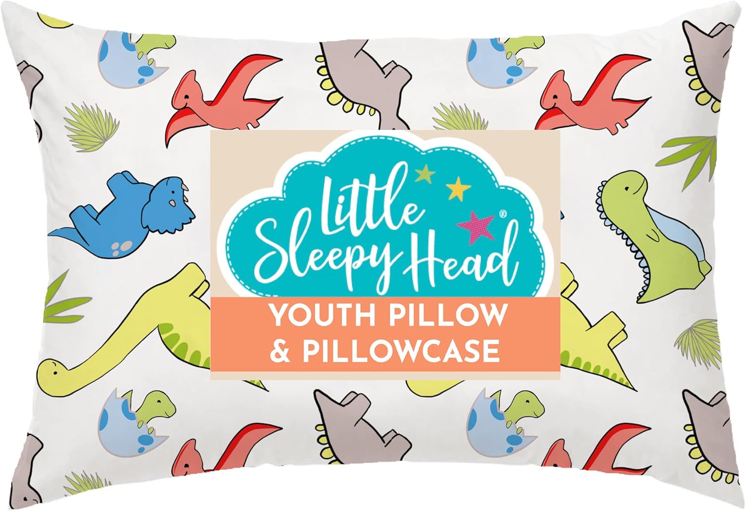 Youth Pillow with Pillowcase 16x22, Soft Jumbo Toddler