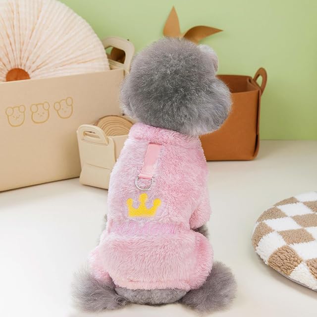 Foto 6 de 7 de Izefia Ropa de Suéter para Perros Sudadera de Lana para Invierno Cálida 4 Piernas Mono Pijamas Suéter…