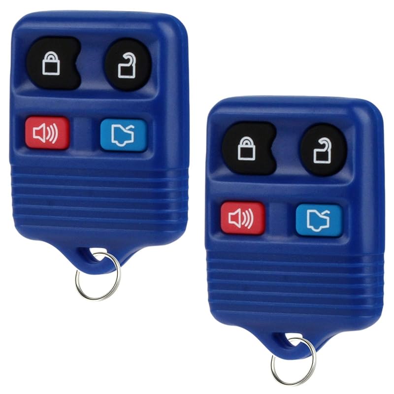 Kit com 2 controles remotos keyless de reposição USARemote para Ford, Lincoln, Mercury e Mazda, 2 botões, CWTWB1U212, azul-marinho