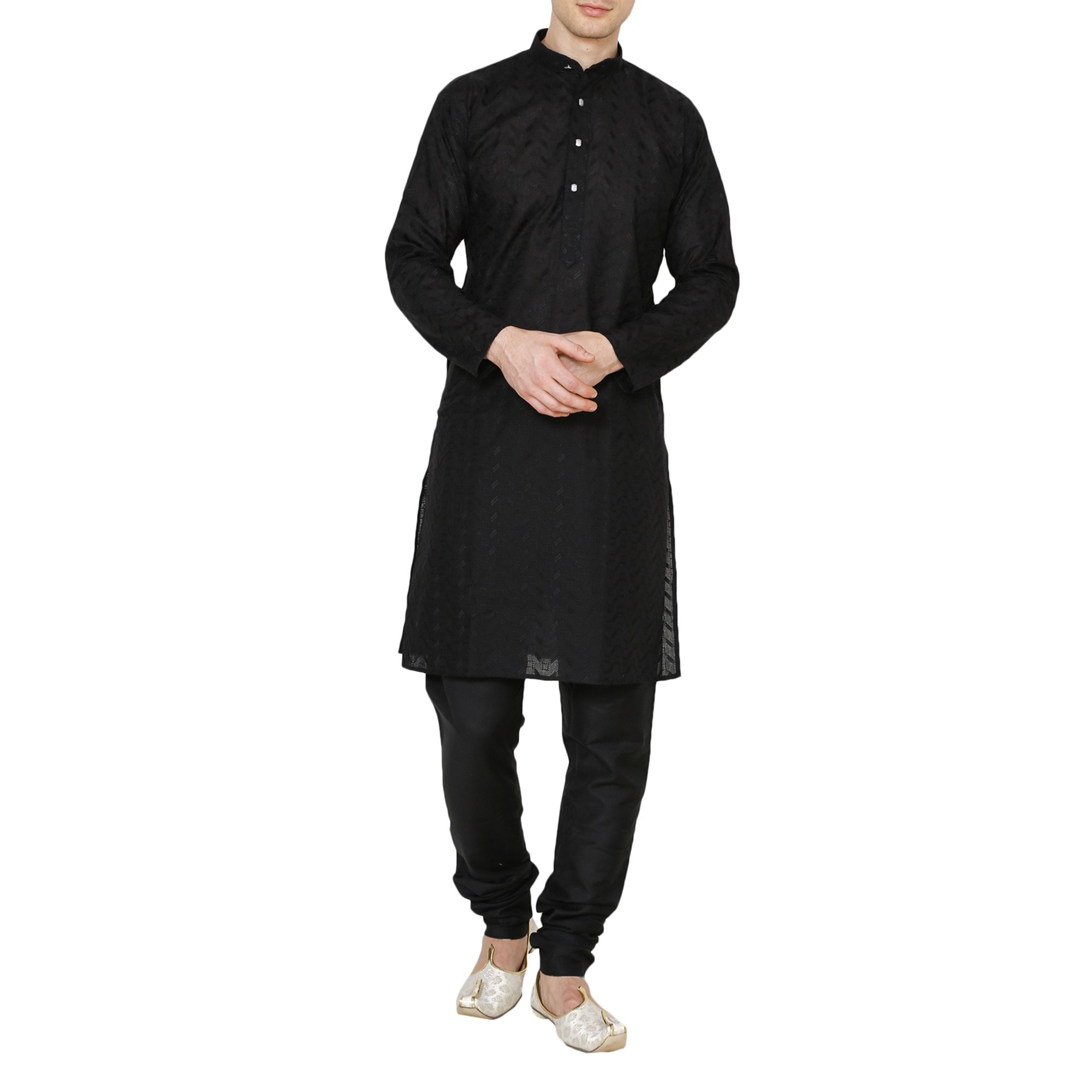 royal kurta Men's Cotton Lucknowi Kurta Pyjama-picture-10