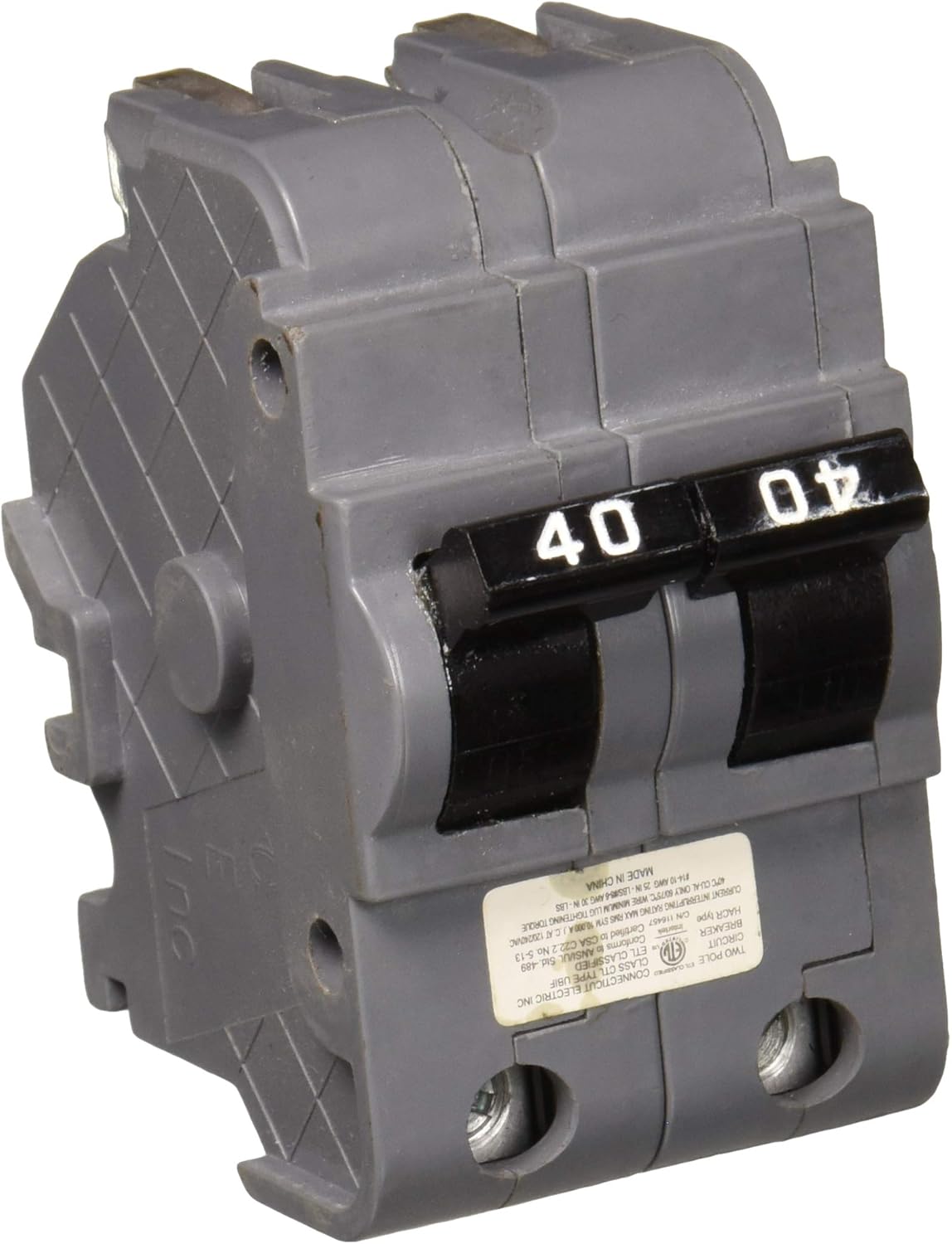 CONNECTICUT ELEC VPKUBIF240N Pole Replacement Circuit Breaker, 240V, 40-Amp CONNECTICUT ELEC VPKUBIF240N Pole Replacement Circuit Breaker, 240V, 40-Amp