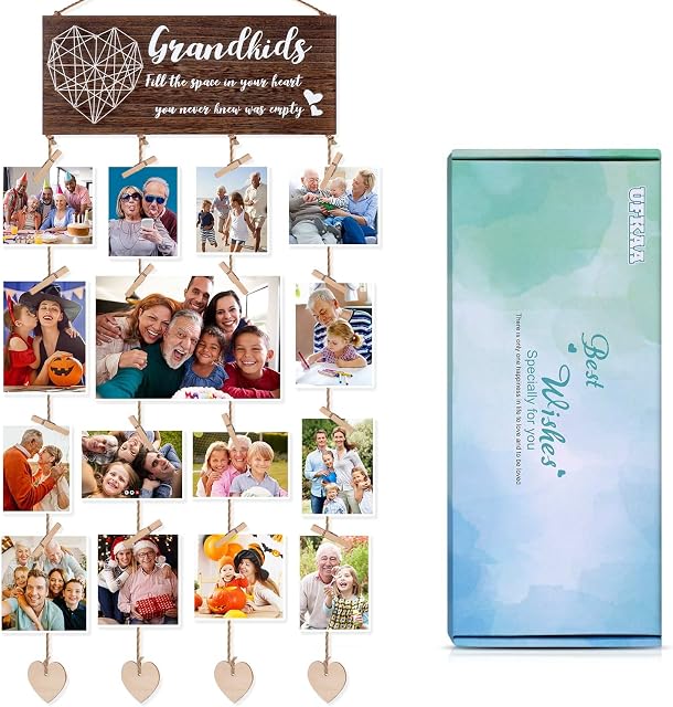 Ufkaa Unique Grandma Grandad Gifts, Nana Grandpa Photo Frame, Nanny Christmas Presents from Grandchildren Grandson, Granny Nan Present, Grandparents Gift for Xmas, Birthday, Mothers Day, Fathers Day