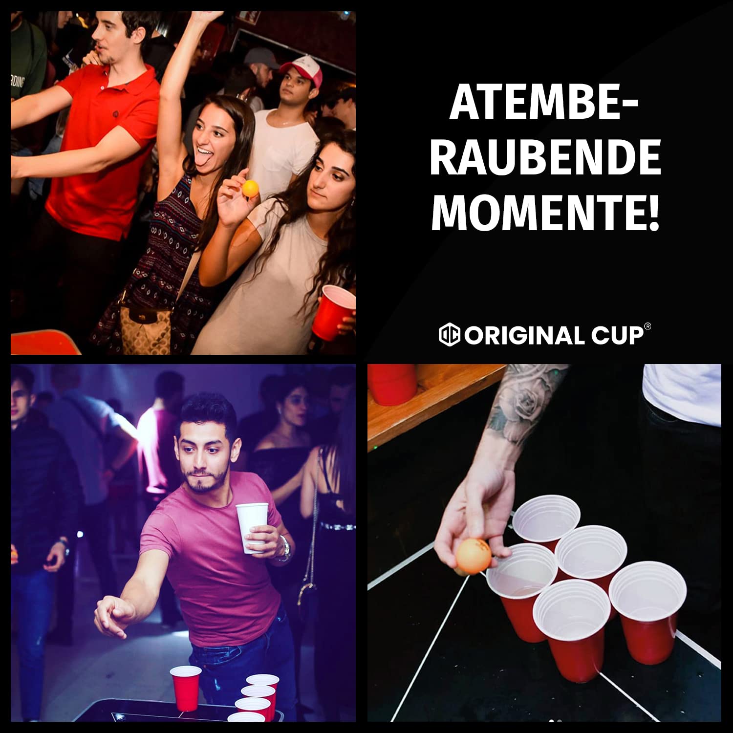 Beer Pong Offizieller Tisch God | Premium Qualität | Offizielle Maße | Wasserdicht | Kratzfest | Zusammenklappbarer | Transportabler | Party- und Aperitifspiel | Trinkspiel | OriginalCup®