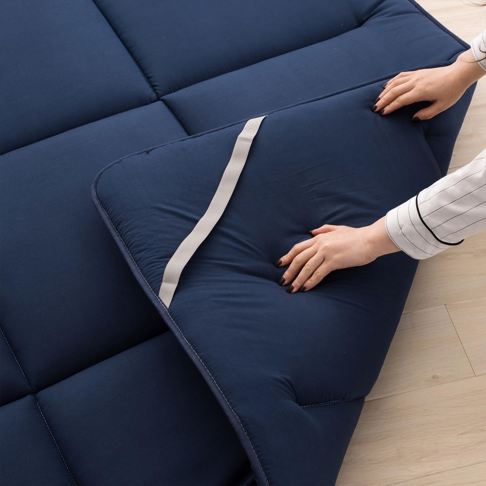 Colchón De Espuma De Memoria Colchón De Piso Japonés, Colchón De Futón Suave Tatami Japonés, Colchón Enrollable, Colchón Portátil De Futón para Tienda De Campaña,Gris,120 * 200cm