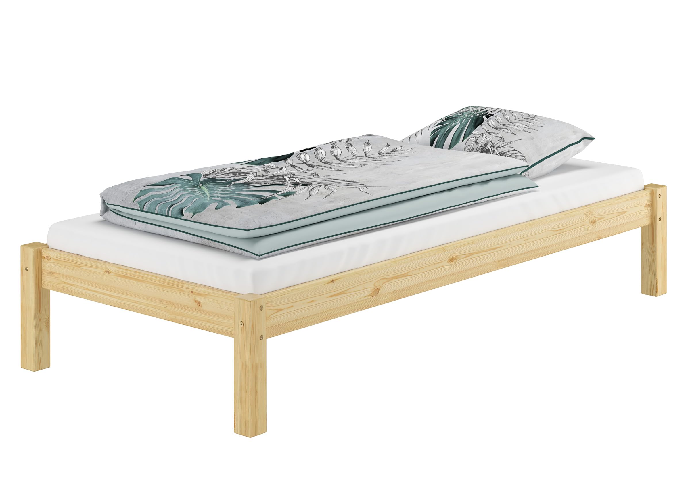 Erst-Holz Cadre de lit futon pin Massif 90x200, Design Moderne sans tête de lit, sans sommier 60.35-09oR