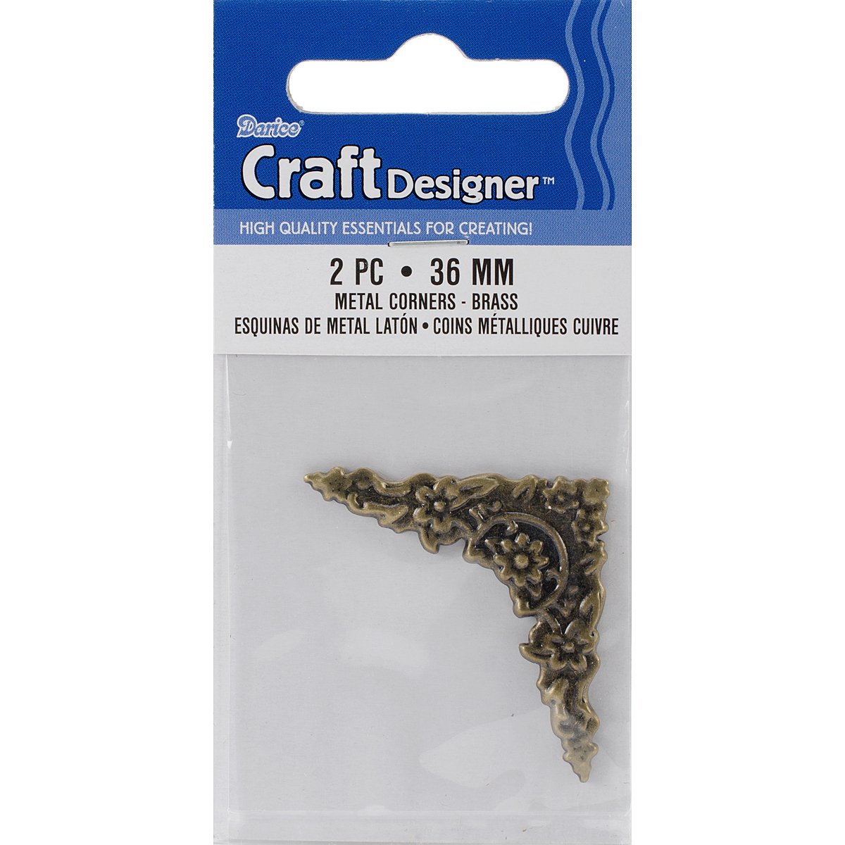 Darice 1977-45 Brass Metal Corner, 1/5-Inch