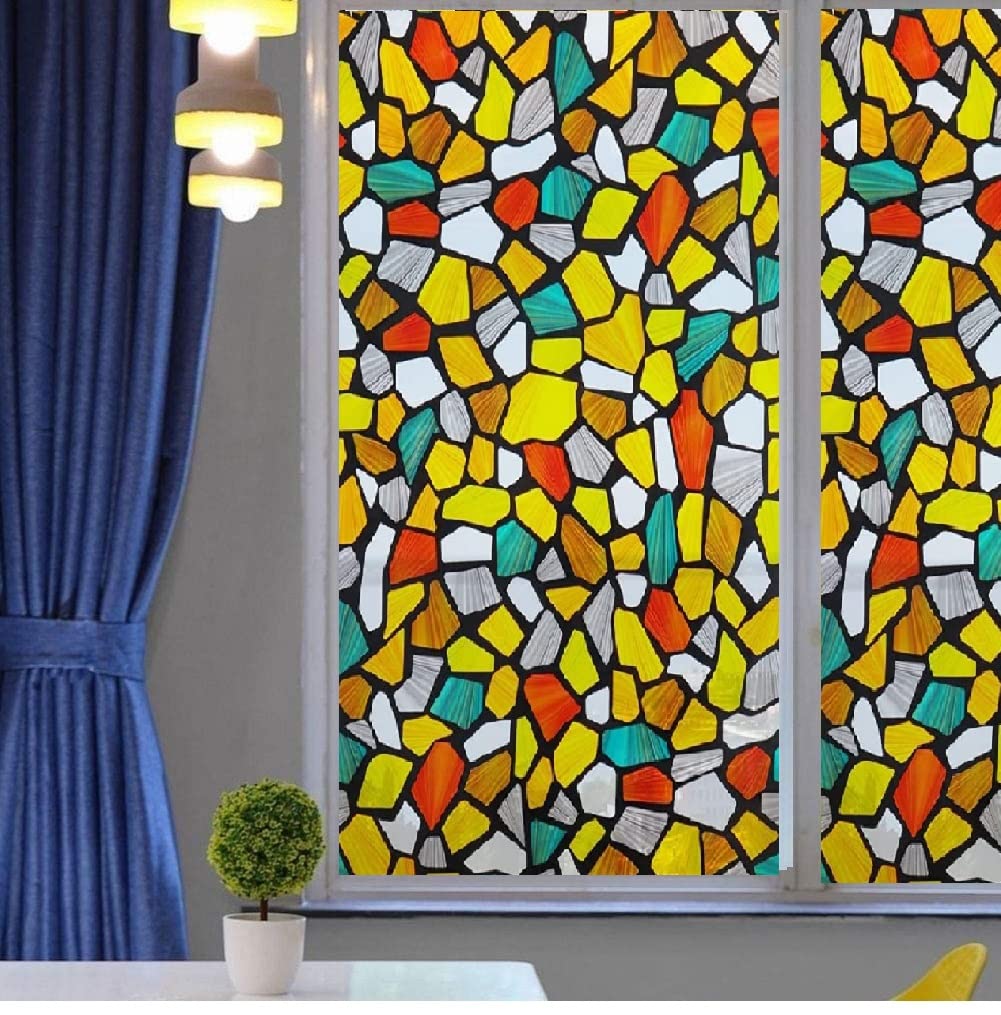 METABOX Vinyl Frosted Window Self Adhesive Privacy Glass Film for Window Glass| Decorative Stone Window Sticker Wallpaper Vinyl Sheet for Glass Door, Bathroom, Home, Window (Multicolor Stones, 16x480) (B0C4YTRCTK) Amazon Price History, Amazon Price Tracker