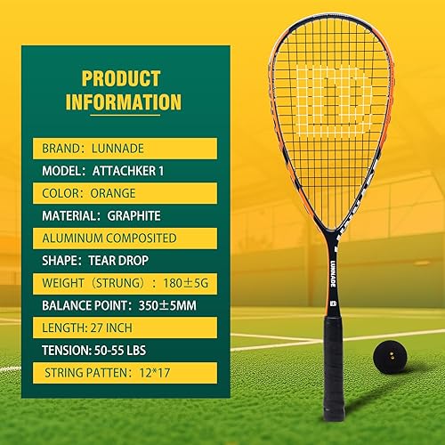 Miniatura 4 de Raqueta de calabaza de carbono, raqueta ligera de calabaza con amortiguador de agarre de bola y bolsa