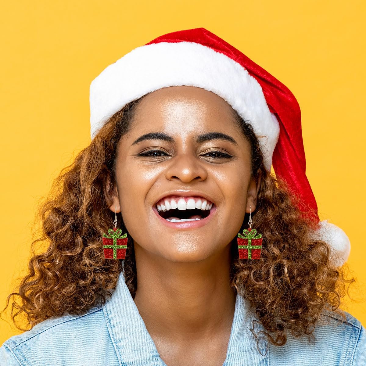 Christmas Earrings For Women, Christmas Earrings Dangle, Holiday Earings Xmas Set Hypoallergenic Gingerbread Tree Sock Christmas Reindeer Santa Candy Cane Gift - Image 3