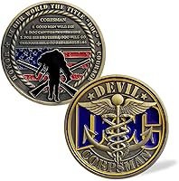 Vista 1 de Moneda Conmemorativa DOC Corpsman de la Armada Moneda del Desafío del Corpsman del Diablo
