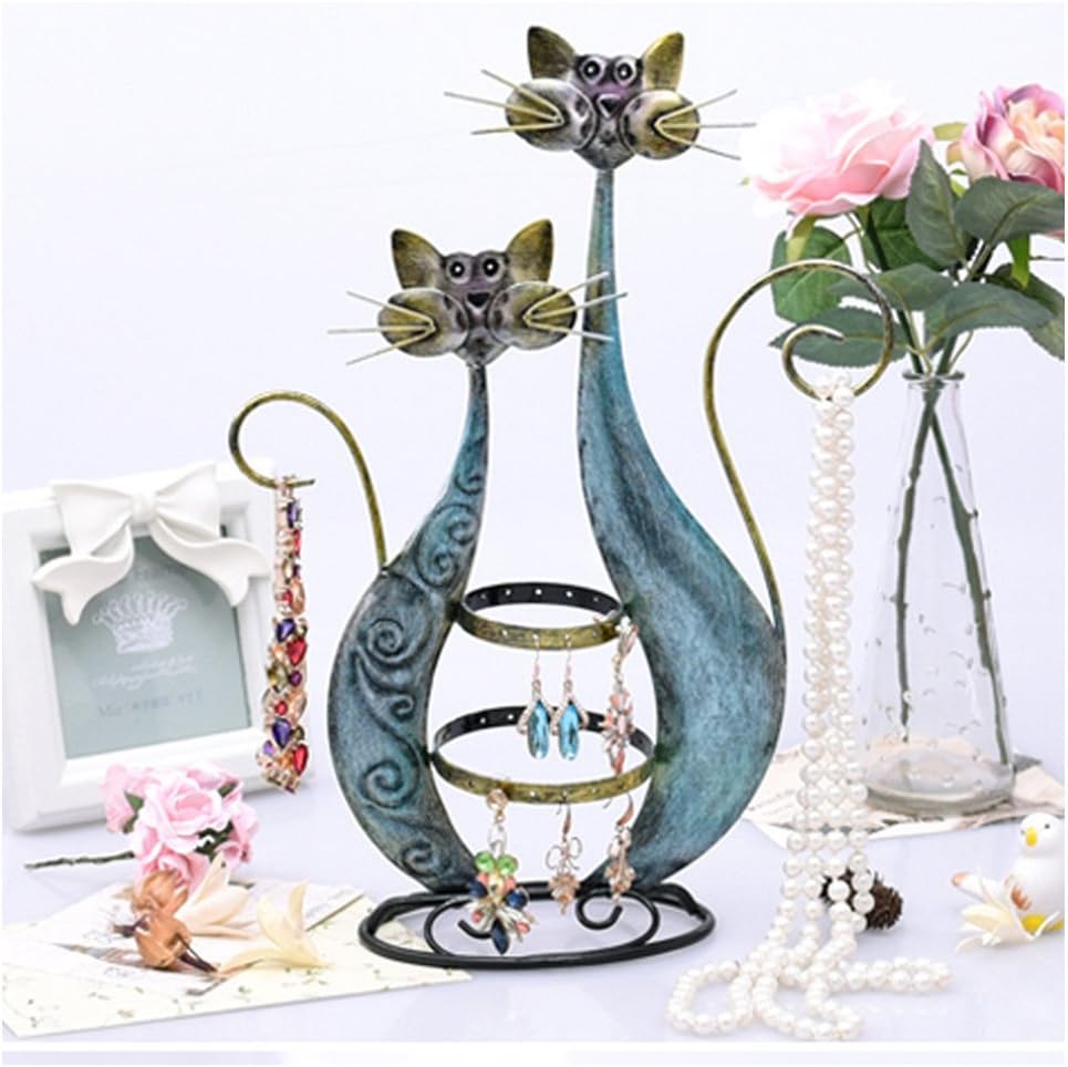 Cat Jewelry Organizer Earring Holder Necklace Bracelet Display Stand for Women Girl