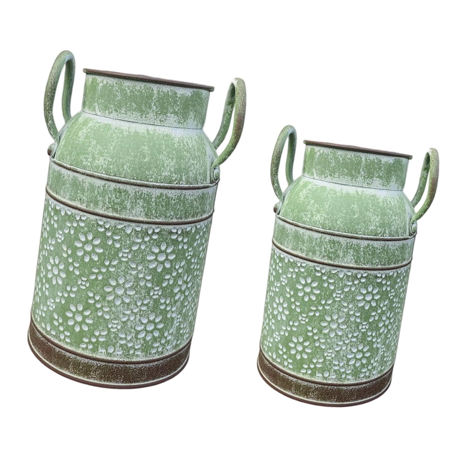 Metal Kettle Vases Retro Decorative Pitcher Flower Holders for Home Decorations Farmhouse Rustics Flower Vase Metal Milk Kettle Bulk